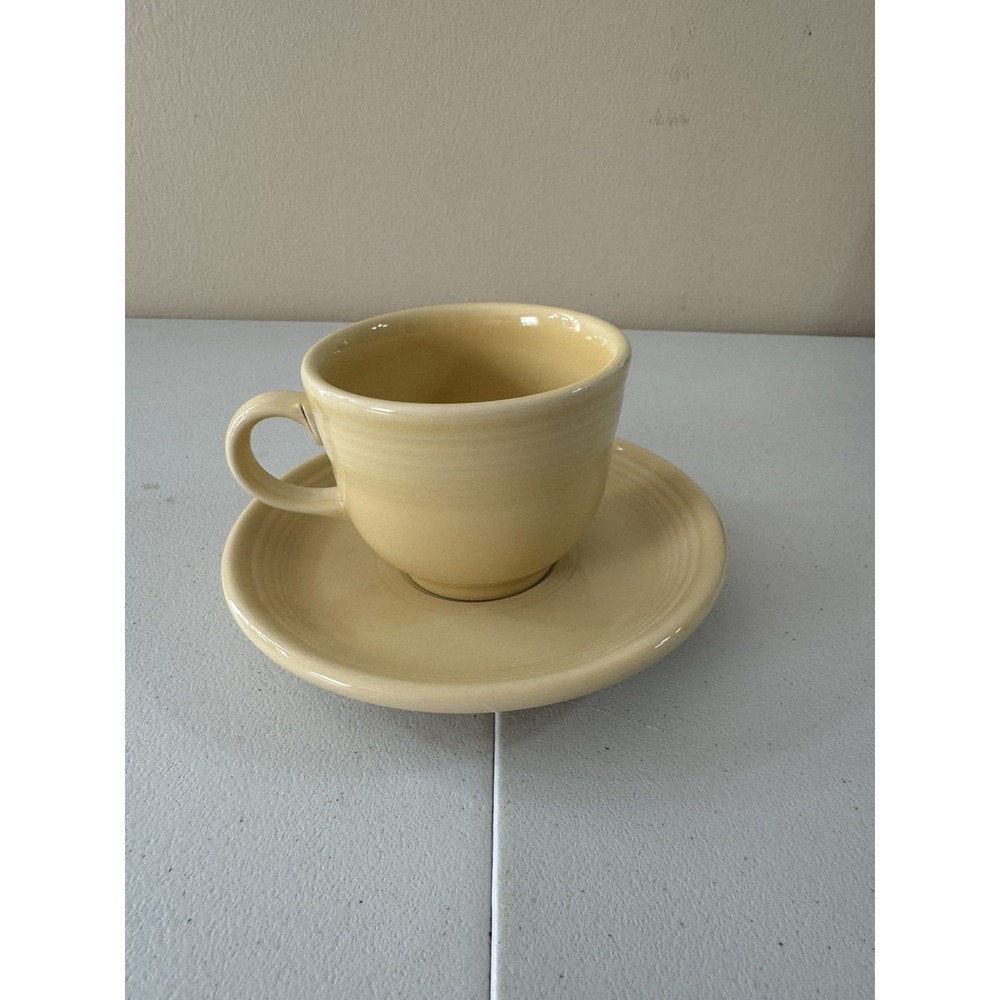Homer Laughlin Fiestaware Yellow Tea Cup & Saucer